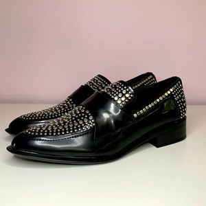 Black Studded Loafer